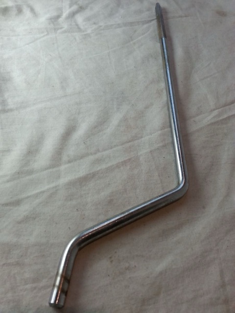 Ludwig 16/18"Floor Tom Drum Leg 17" Cross Knurling Chrome Classic Vintage 60s* — main photograph