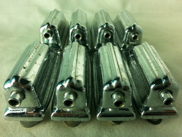 Rogers 8x Beavertail Bass Drum Lugs Chrome Cleveland/Dayton Vintage60s Powertone — main photograph