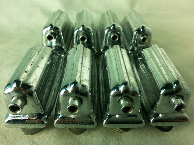 Rogers 8x Beavertail Bass Drum Lugs Chrome Cleveland/Dayton Vintage60s Powertone — main photograph