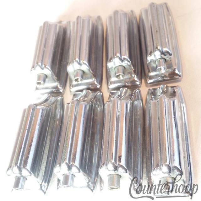 Rogers 8x Beavertail Bass Drum Lugs Chrome Cleveland/Dayton Vintage 60s Holiday — main photograph