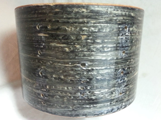 Rogers 12x8" Tom Drum Shell Vintage 60s Blue Strata Dayton USA Maple Powertone* — main photograph