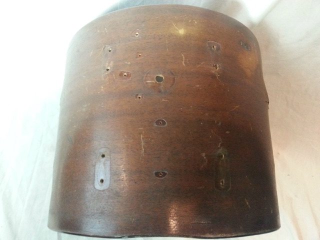 Leedy&Ludwig 15x12"Marching Snare Drum Shell 3ply African Mahogany Vintage 50s* — main photograph