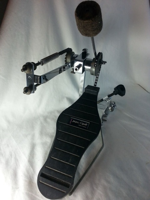 Jacques Capelle Bass Drum Pedal Carbon Fibre Solid Footboard Twin-Spring 70s OG — main photograph