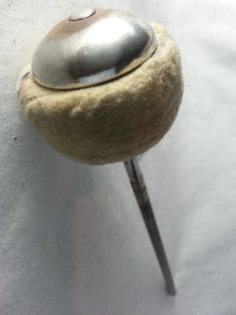 Leedy&Ludwig Bass Drum Pedal Beater 1/4" x 7 1/8" - Felt, Aluminum Vintage 40s* — main photograph