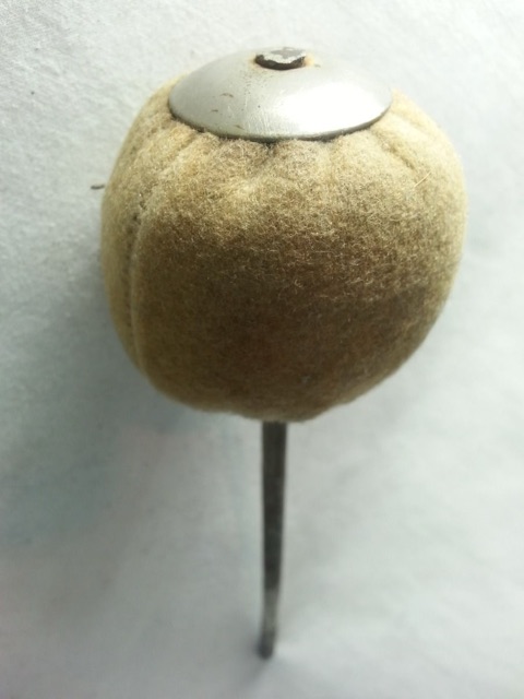 Slingerland Bass Drum Pedal Beater 1/4" x 6" - RK Felt/Wood Nickel Vintage 40s* — main photograph