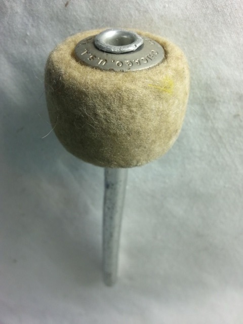 Ludwig Bass Drum Pedal Beater/Mallet 3/8"x4 3/4"- Classic Aluminum Vintage 50s* — main photograph