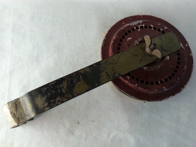Leedy/Duplex Clamp-On Bass Drum External Felt Muffler Nickel Vintage 10s USA* — main photograph