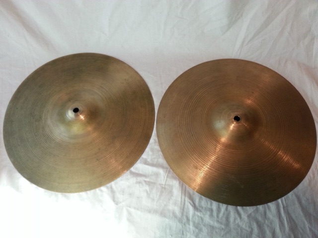 Zildjian Hi-Hats Cymbals  14"750/870g Thin Vintage 60s Avedis B20 A Turkish USA — main photograph