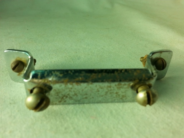 Rogers Snare Drum Butt Plate Chrome Vintage Cleveland Holiday USA 50s/60s G* — main photograph