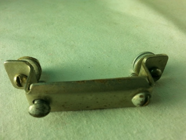 Rogers Snare Drum Butt Plate Nickel Vintage Cleveland,OH Holiday USA 40s-50s* — main photograph