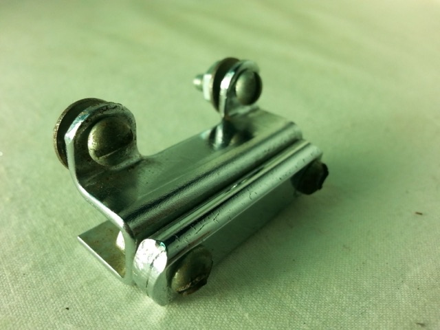 Rogers/Frank Wolf Snare Drum Butt Plate Fold-Over 1 1/4"Chrome Vintage 30s-40s* — main photograph
