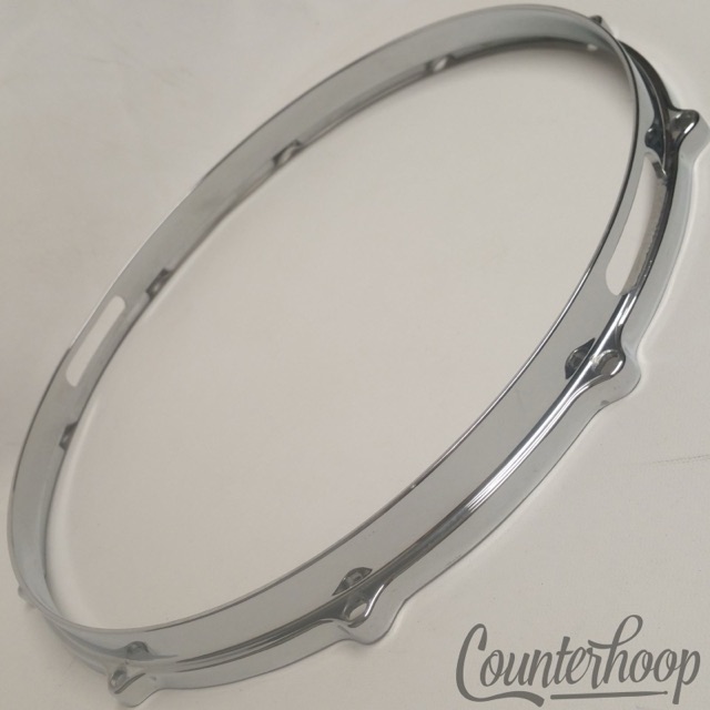14" Die-Cast Snare Drum Rim 10-Lug Resonant Hoop Gretsch Style Chrome Bottom* — main photograph