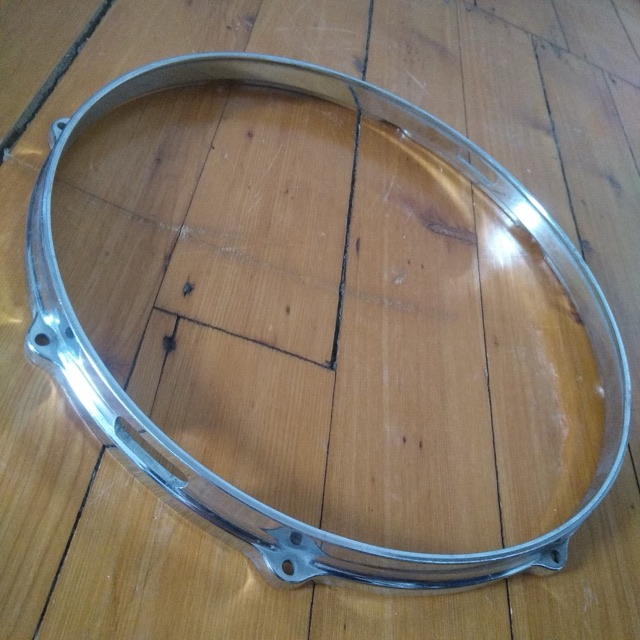 Gretsch 14"Die-Cast Snare Drum 8Lug Resonant Side Rim/Hoop Chrome Round Badge60s — main photograph