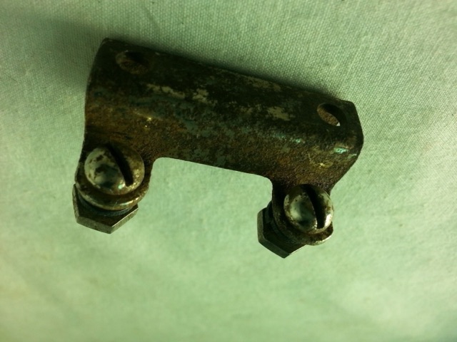 Rogers/Frank Wolf Snare Drum Butt Plate Fold-Over 1 1/4"Nickel Vintage 30s-40s* — main photograph