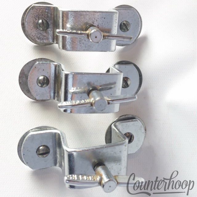 Rogers 3x Floor Tom Leg Mounts Brackets Straight Cleveland Holiday Vintage 60s* — main photograph