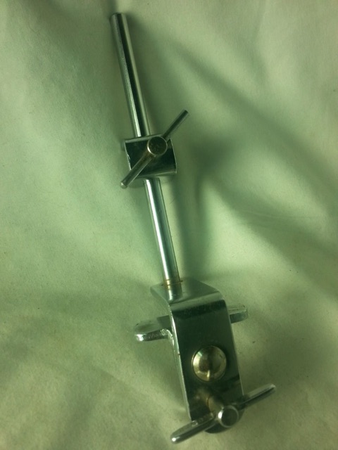 Rogers ClampOn Cowbell Mount+Clamp Chrome Swivomatic Cleveland Holiday USA 60s* — main photograph