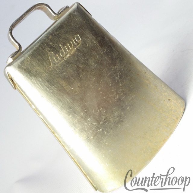 Ludwig Gold Tone Cowbell Bonham Model Vintage 60s-70s 5" Chicago USA — main photograph