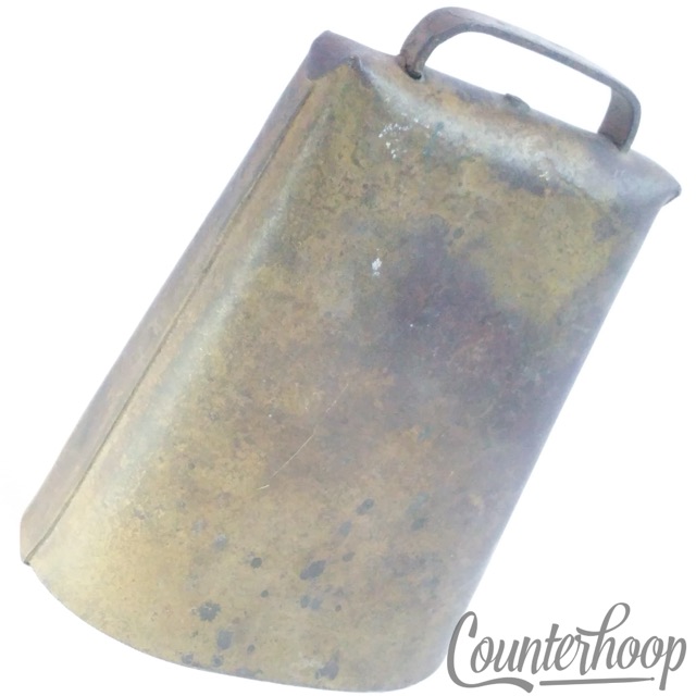 Ludwig Bronze Cowbell 6x5x3 Latin Percussion Drum Set Vintage 50s-60s USA — main photograph