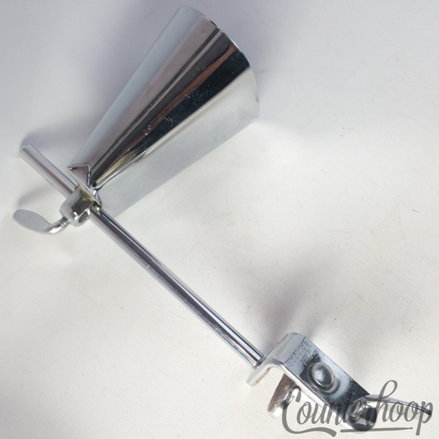 Premier 4 1/2"Cowbell +Clamp-On Bass Drum Hoop Mount Long Rod Vintage 60s Chrome — main photograph
