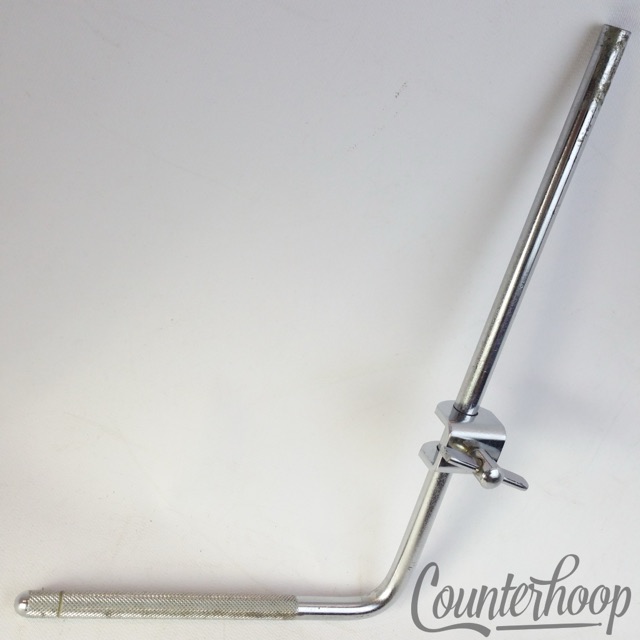 Slingerland L-Arm Rod+Adjustable Cowbell Mount Clamp Chrome USA 10x6 Vintage 60s — main photograph