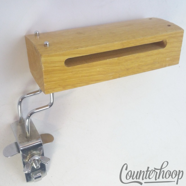 Gibraltar Woodblock 1ply Solid Mahogany Wood Block+Clamp-On Bass Drum Hoop Mount — main photograph