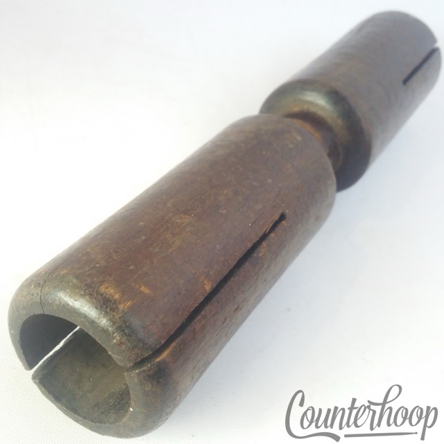 Ludwig Wood Block Double-Toned Cylindrical 1-Ply Solid Mahogany Vintage 1920s* — main photograph