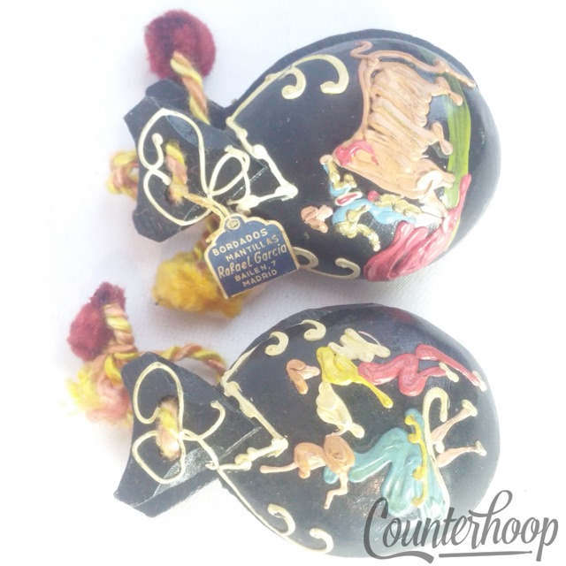 Castanets Bordados Mantillas Rafael Garcia Bailen 7 Madrid Vintage Percussion* — main photograph