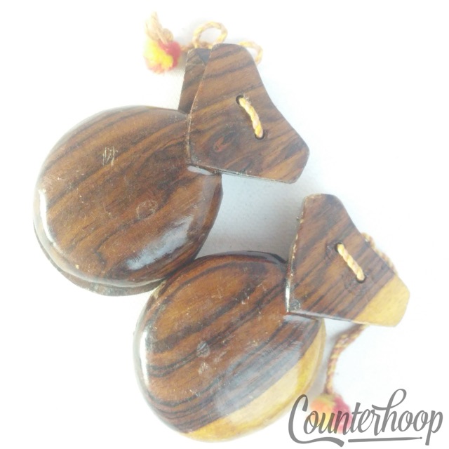 Castanets Solid Wood Vintage Percussion Instruments Clackers Palillos* — main photograph