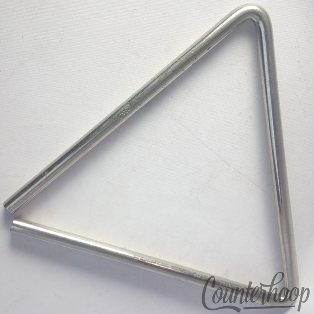 Leedy Triangle 10"x7/16" Thick Heavy 1lb9oz Script Logo Vintage 20s Indianapolis — main photograph