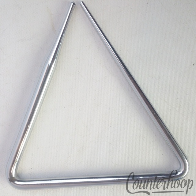 Duplex Triangle 5" x 5/16" Thick Vintage 30s USA Chrome Percussion Instrument* — main photograph