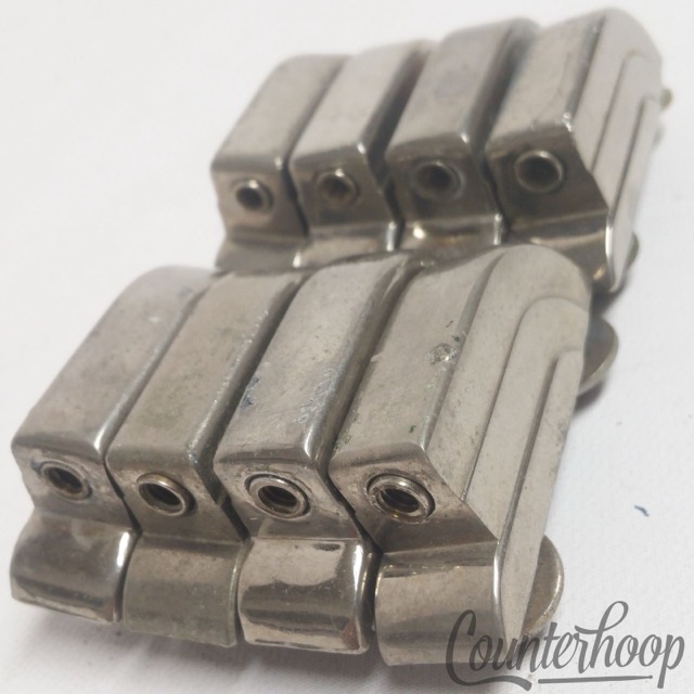 Leedy 8x Large Beavertail Bass/Floor Tom Drum Lugs Elkhart Nickel Vintage 40s* — main photograph