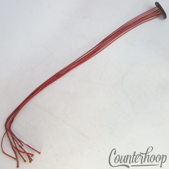 Ludwig 13" 8-Strand Snare Drum Red Cloth Wires Vintage 10s USA + Butt Bracket* — main photograph