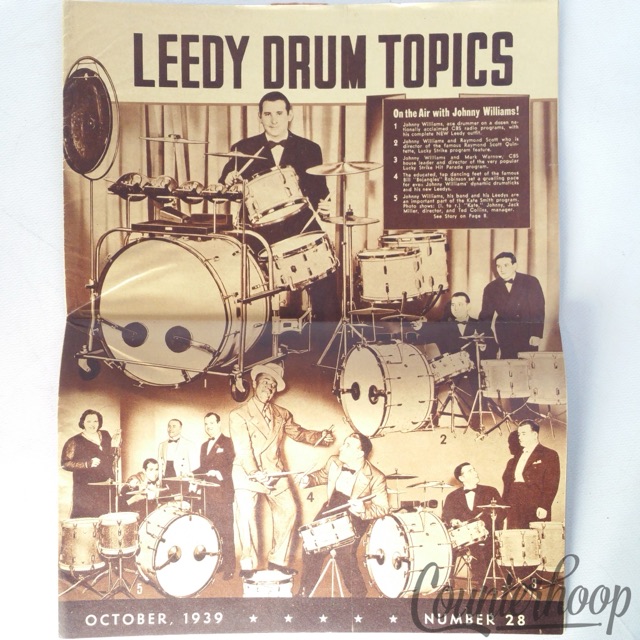 Leedy Drum Topics Number 28 October 1939 Catalog Brochure Vintage 30s Elkhart,IN — main photograph