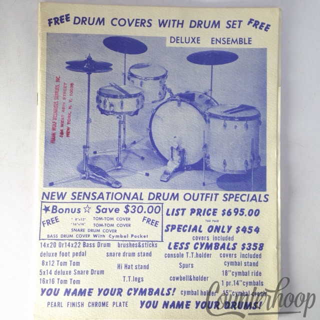 Frank Wolf "You Name Your Brand Drums+Cymbals" Catalogs Brochure Flyer+Zildjian — main photograph