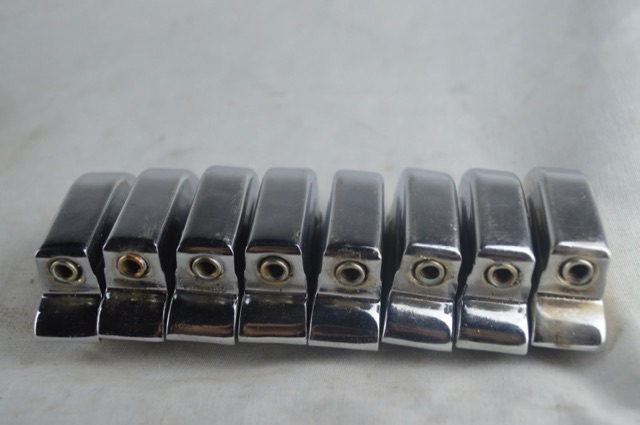 Leedy 8x Beavertail Bass/Floor Tom Drum Lugs Chrome Vintage Slingerland 50s* — main photograph