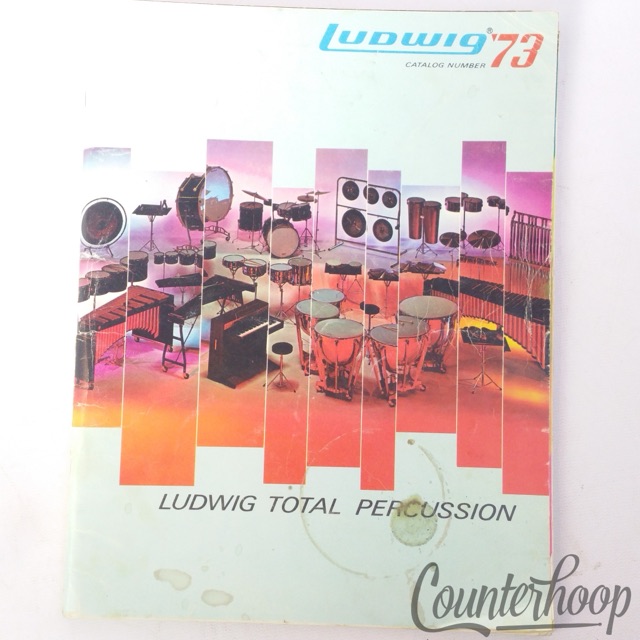 Ludwig Total Percussion '73 Drum Catalog Psychedelic Red Vintage USA 106 pages* — main photograph