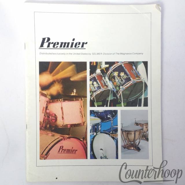 Premier/Selmer 72 Drum Catalog 2000 Snare PD505 Set Zyn Zildjian Cymbals Vintage — main photograph