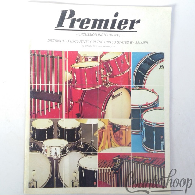 Premier/Selmer 77 Drum Catalog 2000 Snare Resonator Zyn Zildjian Cymbals Vintage — main photograph
