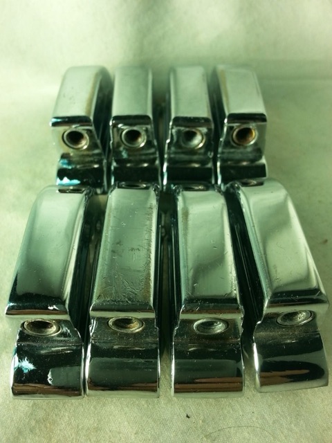 Leedy 8x Chrome Beavertail Bass/Floor Tom Drum Lugs Slingerland 50s-60s Chicago — main photograph
