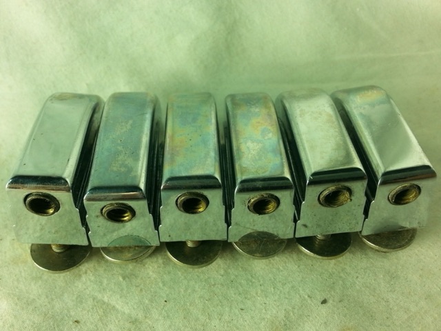 Leedy 6x Chrome Beavertail Bass/Floor Tom Drum Lugs Slingerland No-Tab 40s/50s* — main photograph