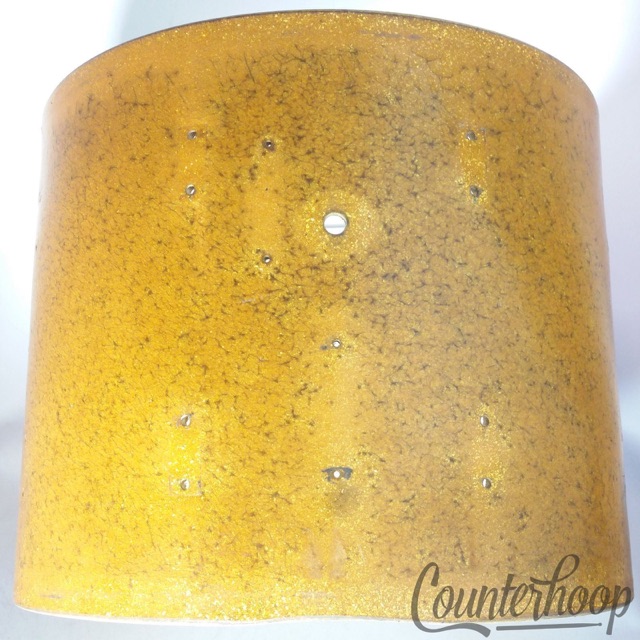 Leedy & Ludwig 15x12" Snare Drum Shell Gold Sparkle Marching 3-Ply Vintage 40s* — main photograph