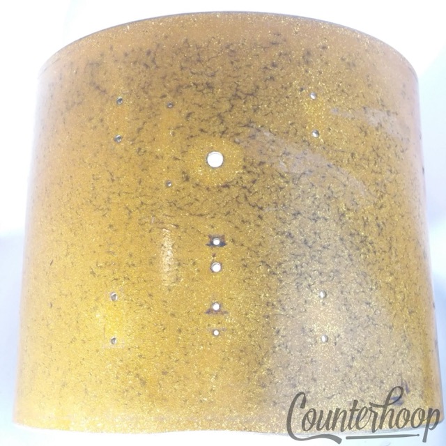 Leedy & Ludwig 15x12" Snare Drum Shell Gold Sparkle Project Tom 3Ply Vintage 40s — main photograph