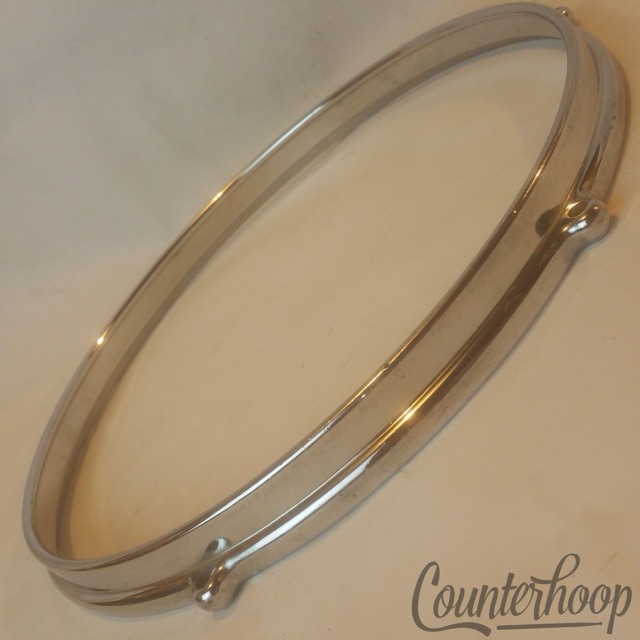 Premier 12"Pre-International Die-Cast Tom Drum Rim Hoop Chrome Metric Vintage60s — main photograph