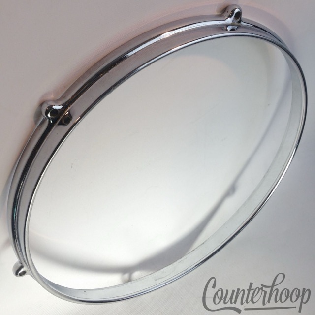 Premier 12"Pre-International Die-Cast Tom Drum Rim Hoop Chrome Metric Vintage50s — main photograph