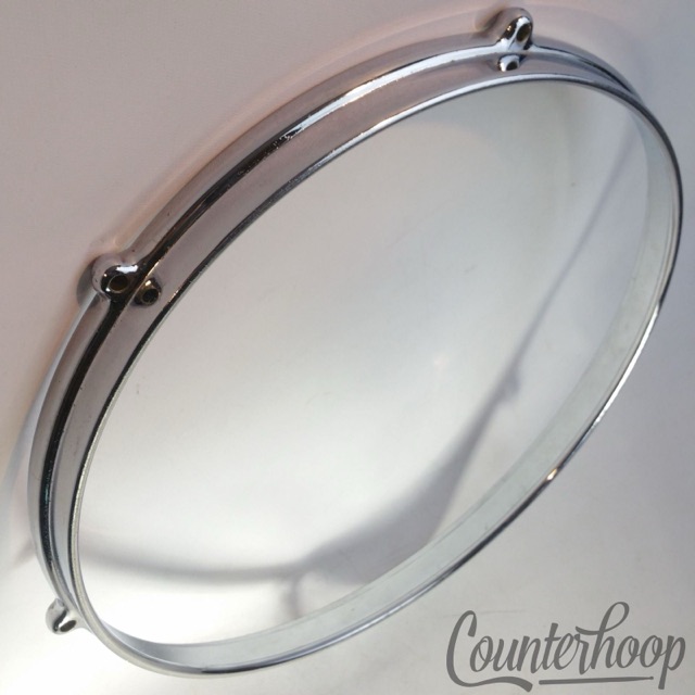 Premier 12"Pre-International Die-Cast Tom Drum Rim Metric Hoop Chrome Vintage50s — main photograph