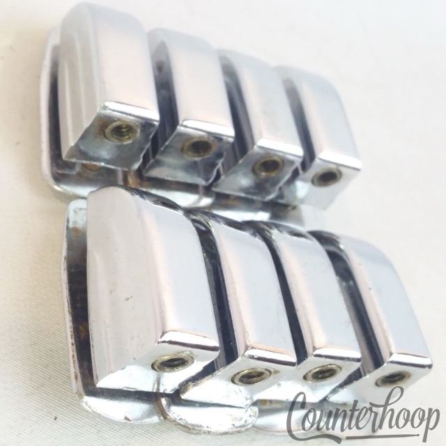 Leedy 8x Beavertail Tom/Snare Drum Lugs Chrome No-Tab Elkhart,IN USA 40s-50s* — main photograph
