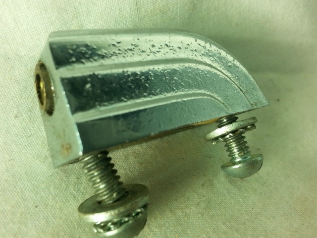 Leedy 1x Beavertail Tom/Snare Drum Lugs Chrome No-Tab Elkhart,IN USA 40s-50s* — main photograph