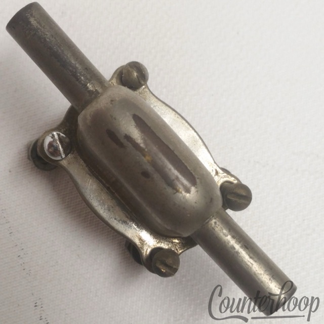 Leedy Professional Snare Drum Lug  4-Hole Nickel Indianapolis,IN USA Vintage 20s — main photograph