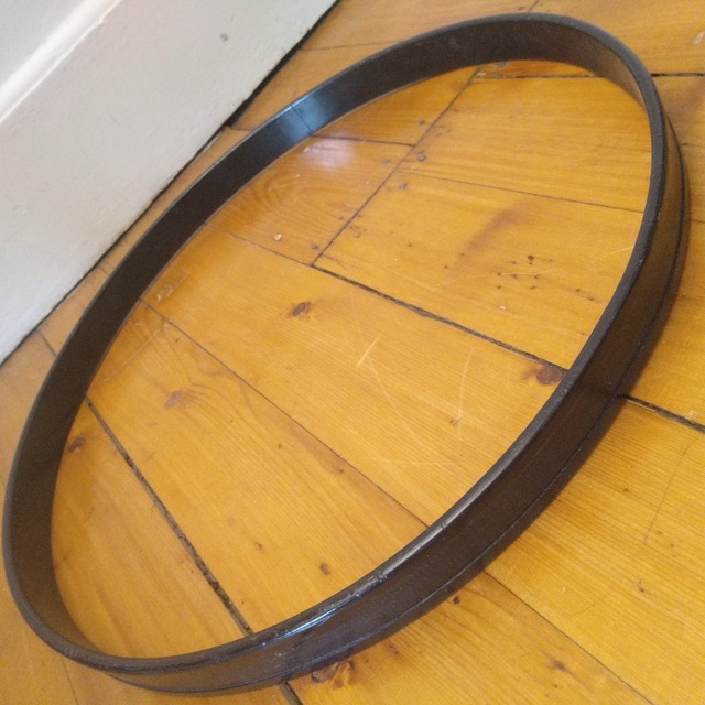 Gretsch 20" 6Ply Jasper Maple Bass Drum Hoop/Rim Renown Vintage 60s Black Paint — main photograph