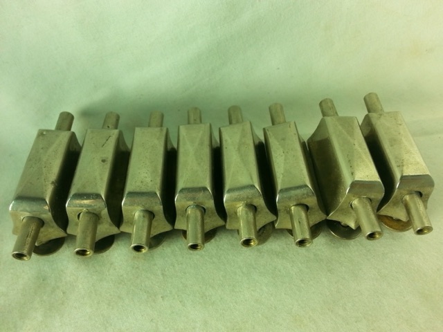 Leedy 8x X-Box/Broadway Snare Drum Lugs Set Nickel Elkhart,IN USA Vintage 30s* — main photograph